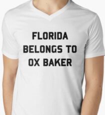 Florida Belongs To Ox Baker Men's V-Neck T-Shirt