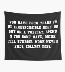 College-Zitat - College endet Wandbehang