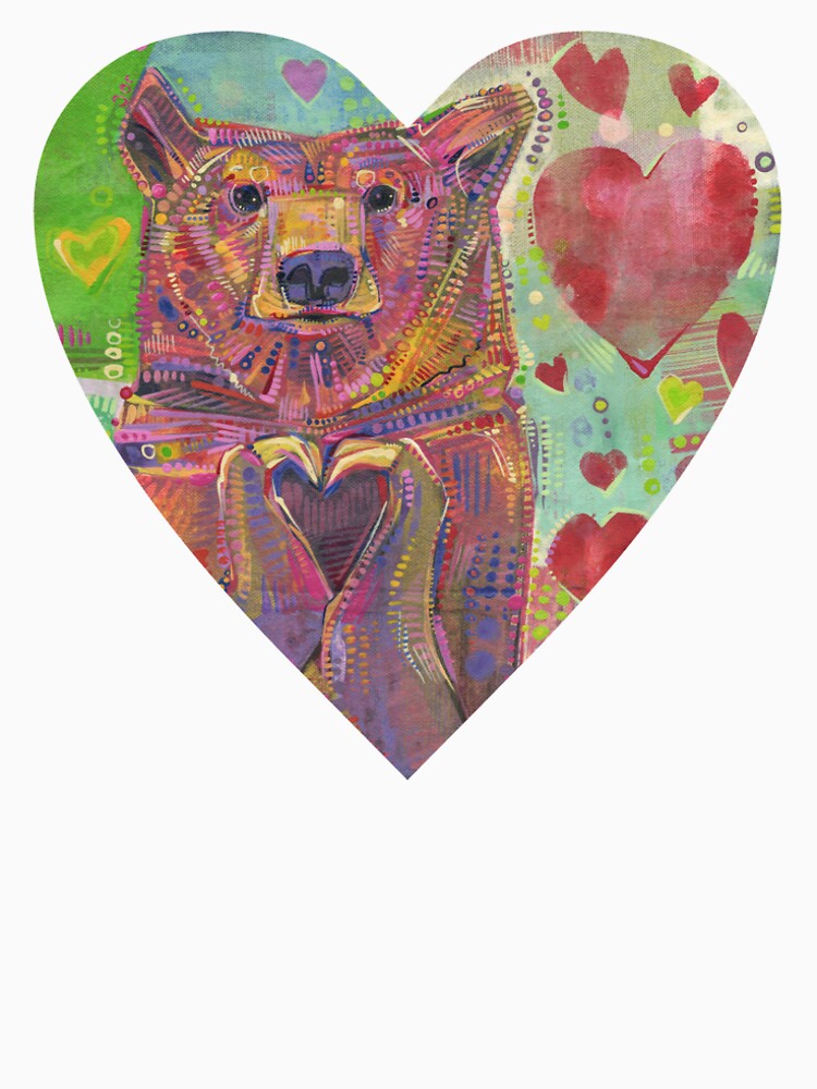 Share the Bear (green) painting - 2014 by gwennpaints