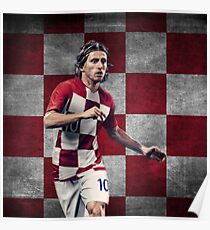 Luka Modric - Kroatien Design - Weltmeisterschaft Poster