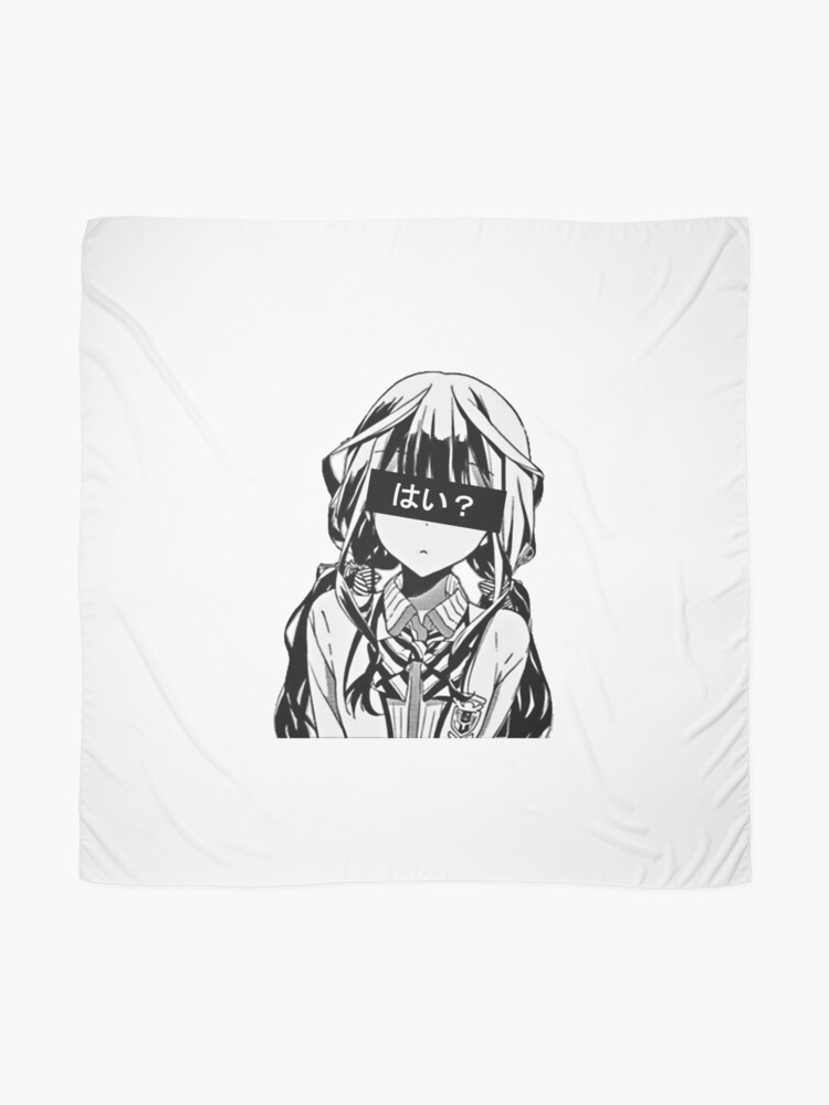 Anime Girl Transparent Background Scarf By Noisa Redbubble
