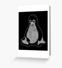 Linux Penguin Greeting Card