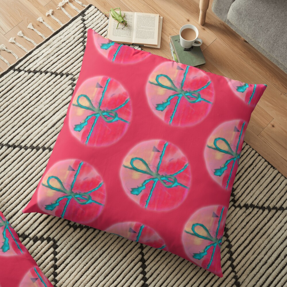 Electric Blue Lace Hugging Attractive Pink Wrap Floor Pillow