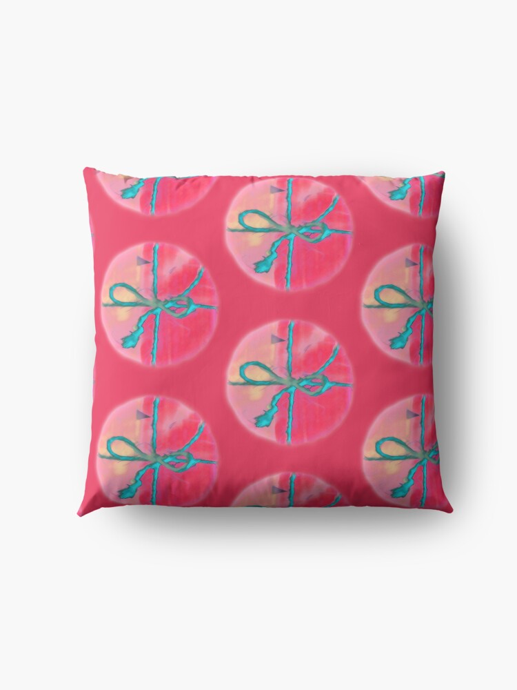 Alternate view of Electric Blue Lace Hugging Attractive Pink Wrap Floor Pillow