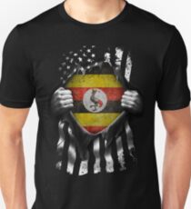 Ugandan American Flag USA Uganda Unisex T-Shirt