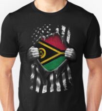 Ni-Vanuatu American Flag USA Vanuatu Unisex T-Shirt