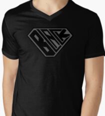 Black SuperEmpowered (Black on Black) Men's V-Neck T-Shirt