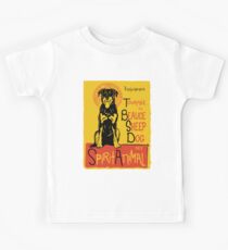 Funny Beauceron Cute Dog Chat Noir Mashup Art Design Kids Tee