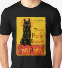 Funny Berger Picard Cute Dog Chat Noir Mashup Art Design Unisex T-Shirt
