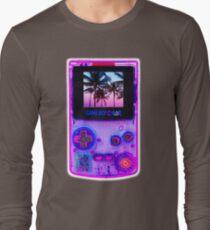 game boy color vaporwave retrowave videogame retrogame Long Sleeve T-Shirt