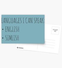 Languages I Can Speak Postcards