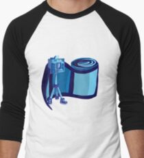 Camera and Big Film Men's Baseball ¾ T-Shirt