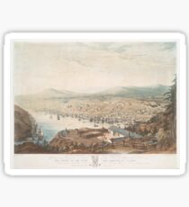 Vintage Pictorial Map of St Johns Newfoundland (1831) Sticker