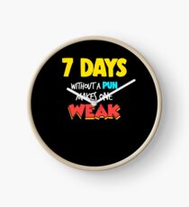 Funny Pun Joke Apparel Clock