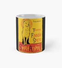 Funny Finnish Spitz Cute Dog Chat Noir Mashup Art Design Tasse (Standard)