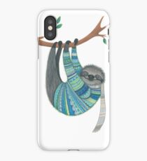 Smiley sloth wearing sweater iPhone Case