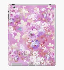 Vinilo o funda para iPad Femenino Rosa acuarela blanco vintage estampado de flores