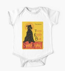 Funny Kerry Blue Terrier Cute Dog Chat Noir Mashup Art Design One Piece - Short Sleeve