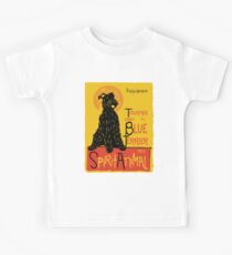 Funny Kerry Blue Terrier Cute Dog Chat Noir Mashup Art Design Kids Tee