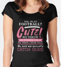 Football Is Cute Women's Fitted Scoop T-Shirt