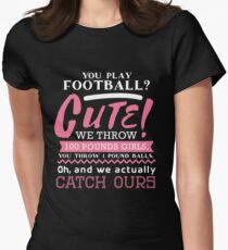 Football Is Cute Women's Fitted T-Shirt