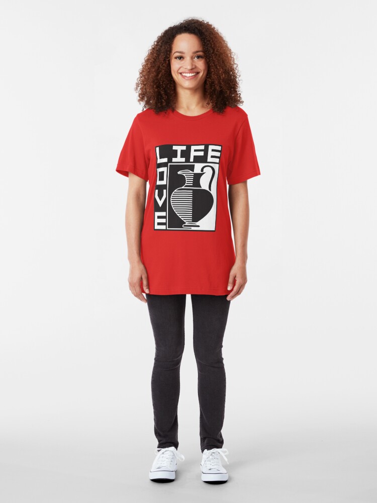 Alternate view of LIFE, LOVE, POTTERY Slim Fit T-Shirt