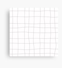 Black and white check, square Canvas Print