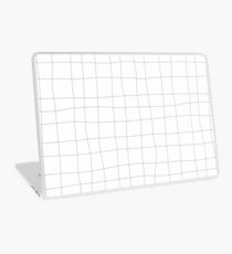 Black and white check, square Laptop Skin
