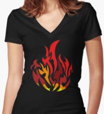 Dauntless Flamme divergent Shirt mit V-Ausschnitt