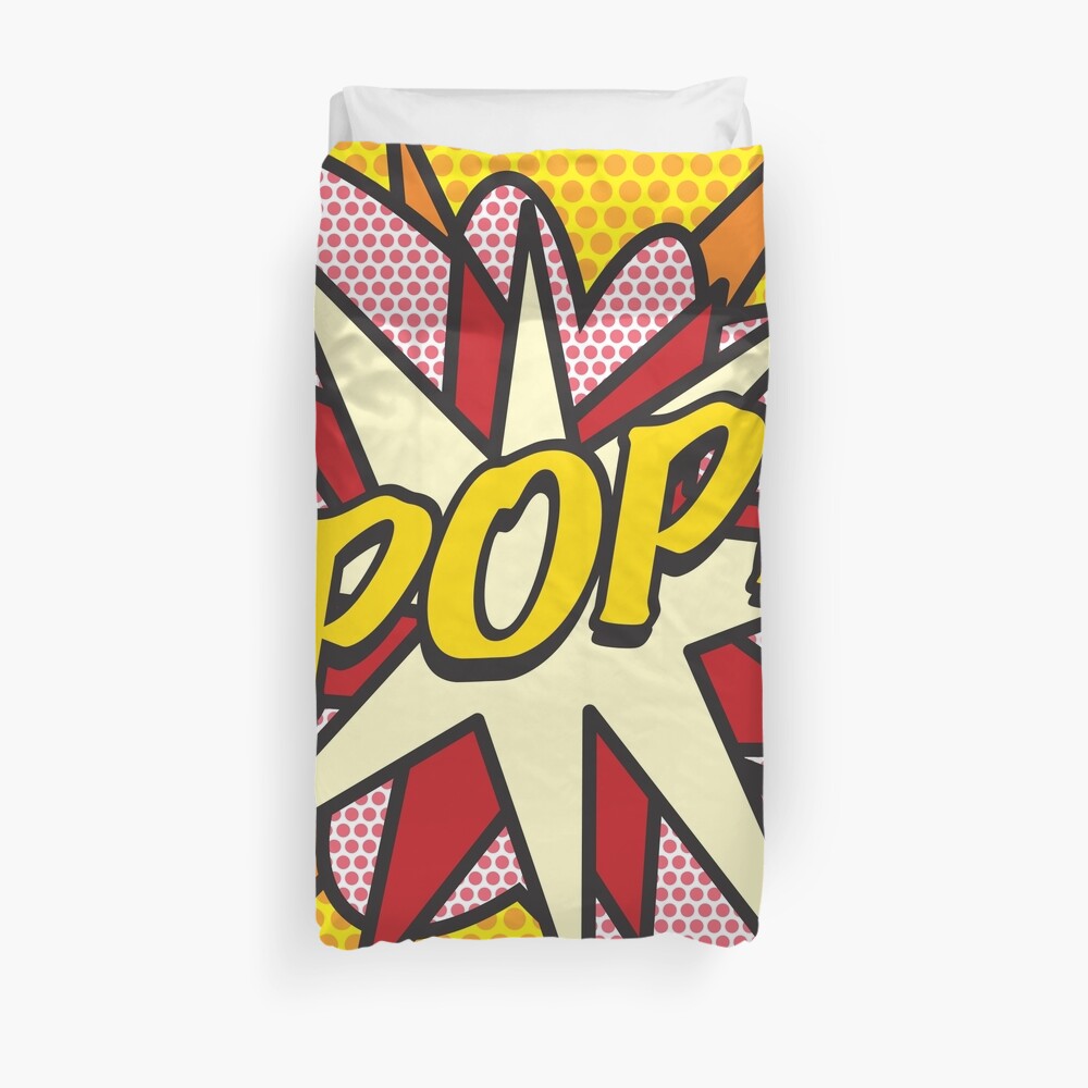 Comic Book Pop Art POP Superhero Duvet Cover