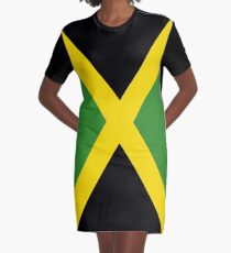 Jamaika-Flagge T-Shirt Kleid