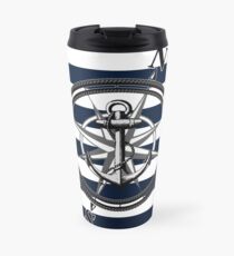 Navy Striped Nautica Travel Mug