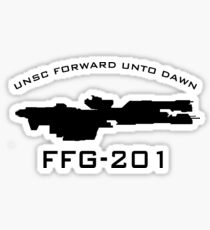 UNSC Forward Unto Dawn FFG-201 Ship Profile Sticker