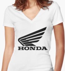Honda Flügel Shirt mit V-Ausschnitt
