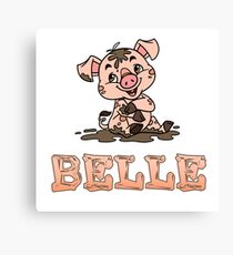 Belle Piggy Canvas Print