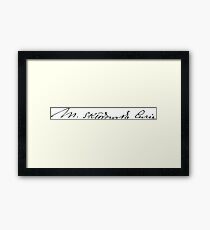 Marie Curie Signature Framed Print