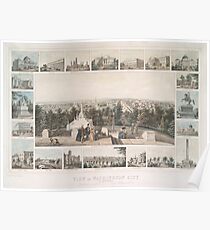 Vintage Pictorial Map of Washington DC (1849) Poster