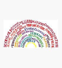 Richard Dawkins quote-rainbow by Tai's Tees Photographic Print