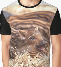 Wild Boar Piglets Graphic T-Shirt
