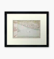 Vintage Map of Mobile AL (1763) Framed Print