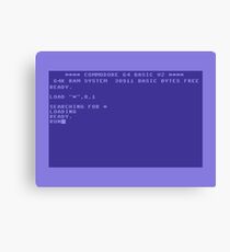 Commodore 64 Boot Screen - Load a Disk Canvas Print