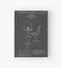 Mid Century Modern Eero Saarinen Tulip Chair Patent Design Hardcover Journal