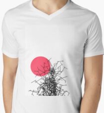 Untitled- Red Men's V-Neck T-Shirt
