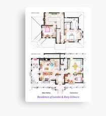 House of Lorelai & Rory Gilmore - Both Floorplans Metal Print