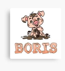 Boris Piggy Canvas Print