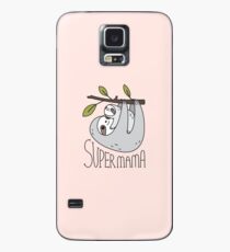 Super Mama Mama und Baby Sloth Hülle & Klebefolie für Samsung Galaxy