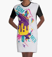Funky Summer 2018 Graphic T-Shirt Dress