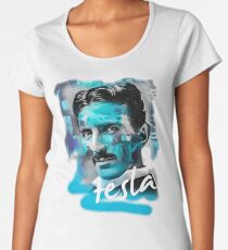 nikola tesla print Women's Premium T-Shirt