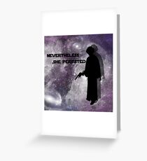 Princess with a Blaster Greeting Card