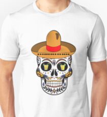 Cute Day Of The Dead Skull - Tequila Eyes Unisex T-Shirt
